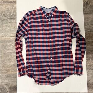 Tommy Hilfiger Red and Blue Plaid Shirt